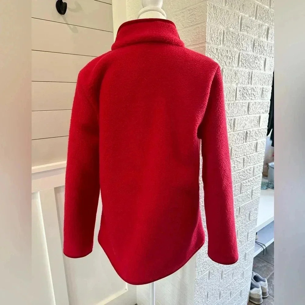 Talbots T By Talbots, Red Fleece Jacket ~ Size M - image 2